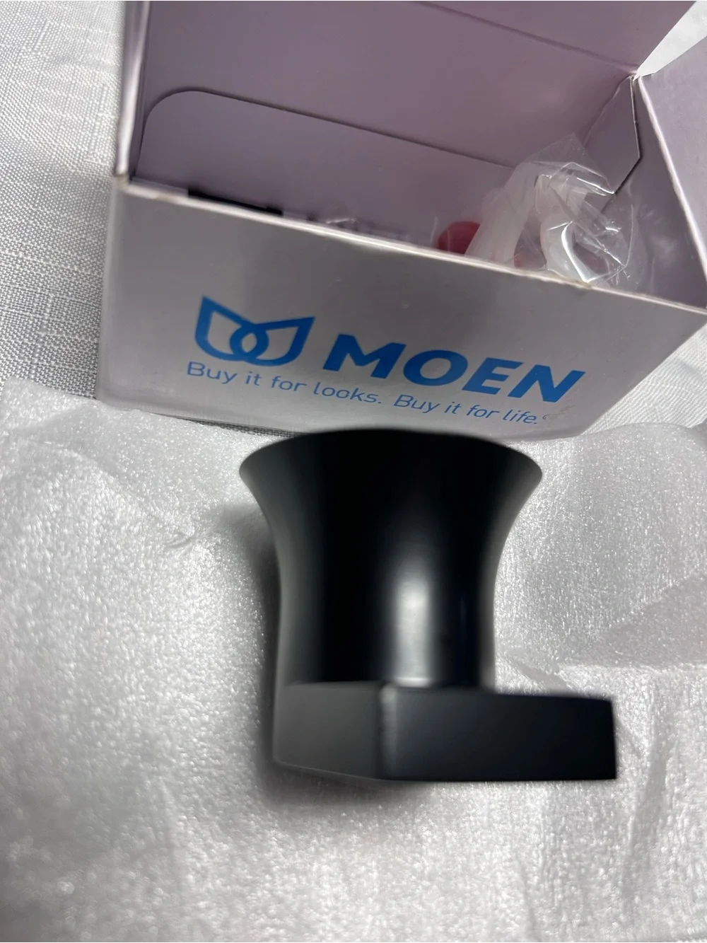 MOEN Genta Matte Black Single Robe Towel Hook BH3803BL
